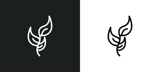 herb icon isolated in white and black colors. herb outline vector icon from food collection for web, mobile apps and ui.