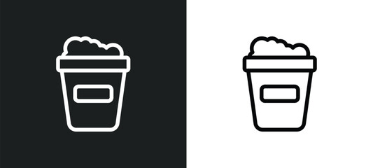 canjica icon isolated in white and black colors. canjica outline vector icon from food collection for web, mobile apps and ui.