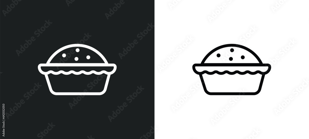 Poster baking icon isolated in white and black colors. baking outline vector icon from hobbies collection f
