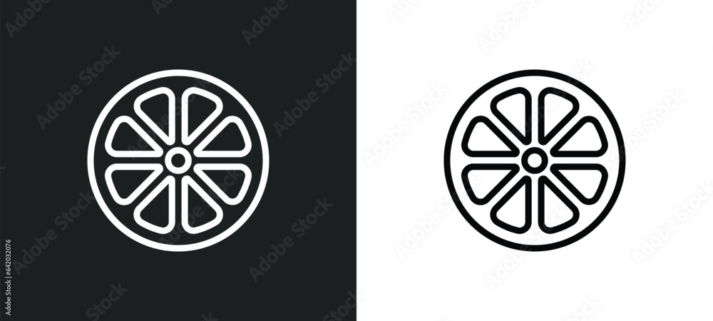 Poster grapefruit icon isolated in white and black colors. grapefruit outline vector icon from fruits and v