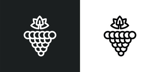 blackberry icon isolated in white and black colors. blackberry outline vector icon from fruits and vegetables collection for web, mobile apps and ui.