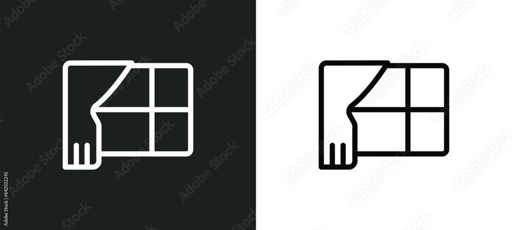 Poster frame icon isolated in white and black colors. frame outline vector icon from furniture collection f