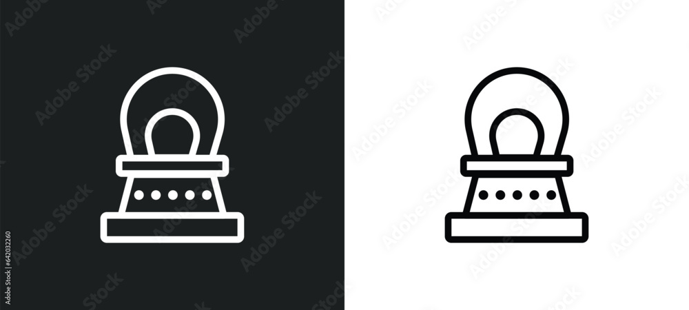 Aufkleber egg incubator icon isolated in white and black colors. egg incubator outline vector icon from future