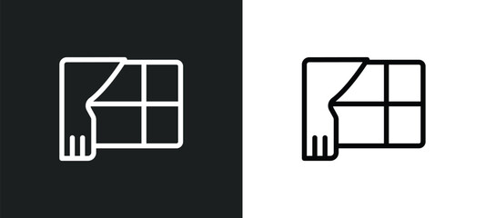 frame icon isolated in white and black colors. frame outline vector icon from furniture collection for web, mobile apps and ui.