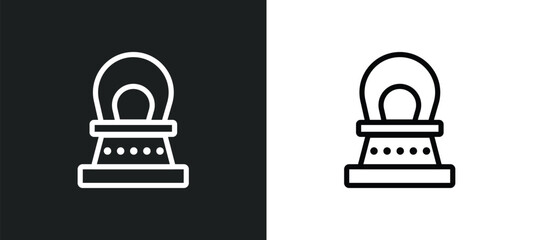 egg incubator icon isolated in white and black colors. egg incubator outline vector icon from future technology collection for web, mobile apps and ui.