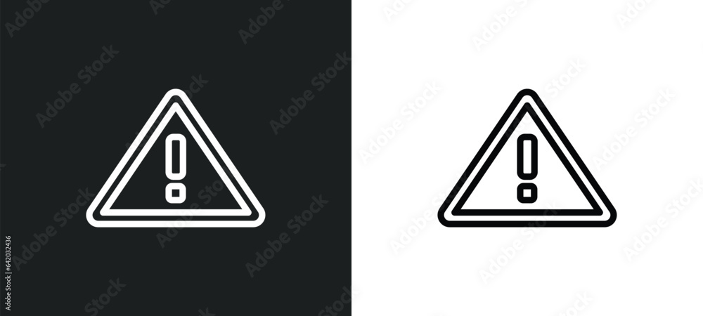 Poster alert icon isolated in white and black colors. alert outline vector icon from gdpr collection for we