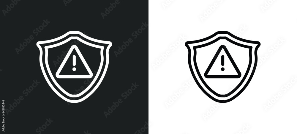 Poster attention icon isolated in white and black colors. attention outline vector icon from gdpr collectio