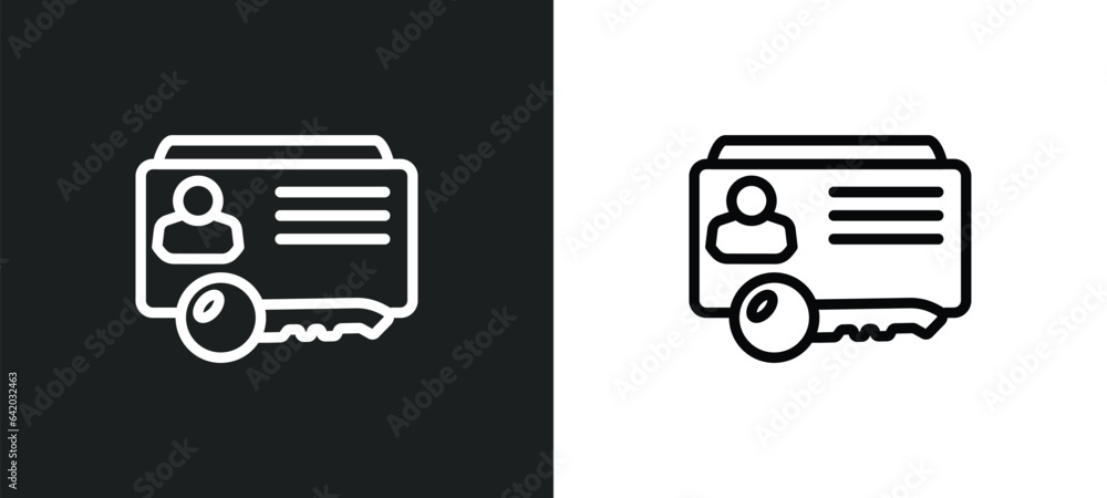 Aufkleber right to access icon isolated in white and black colors. right to access outline vector icon from gd
