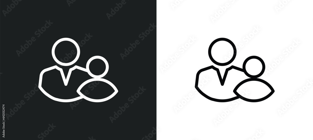Poster child consent icon isolated in white and black colors. child consent outline vector icon from gdpr c