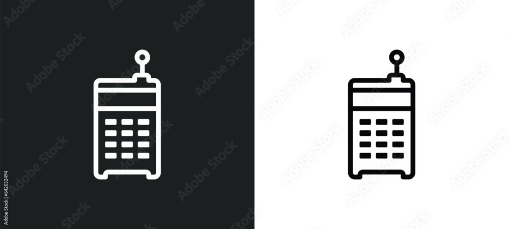 Aufkleber laser measurement icon isolated in white and black colors. laser measurement outline vector icon fro