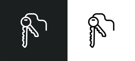 key icon isolated in white and black colors. key outline vector icon from gdpr collection for web, mobile apps and ui.