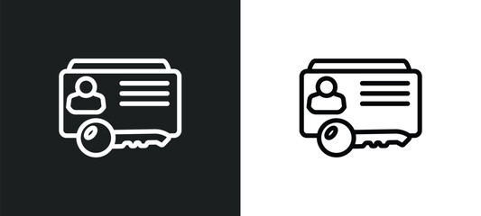 right to access icon isolated in white and black colors. right to access outline vector icon from gdpr collection for web, mobile apps and ui.