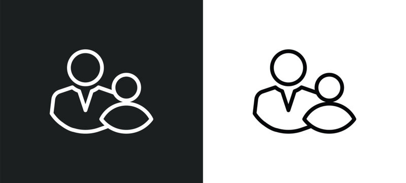 child consent icon isolated in white and black colors. child consent outline vector icon from gdpr collection for web, mobile apps and ui.