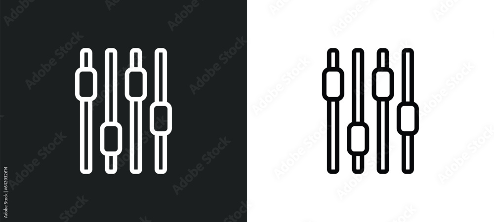 Aufkleber sound control icon isolated in white and black colors. sound control outline vector icon from genera