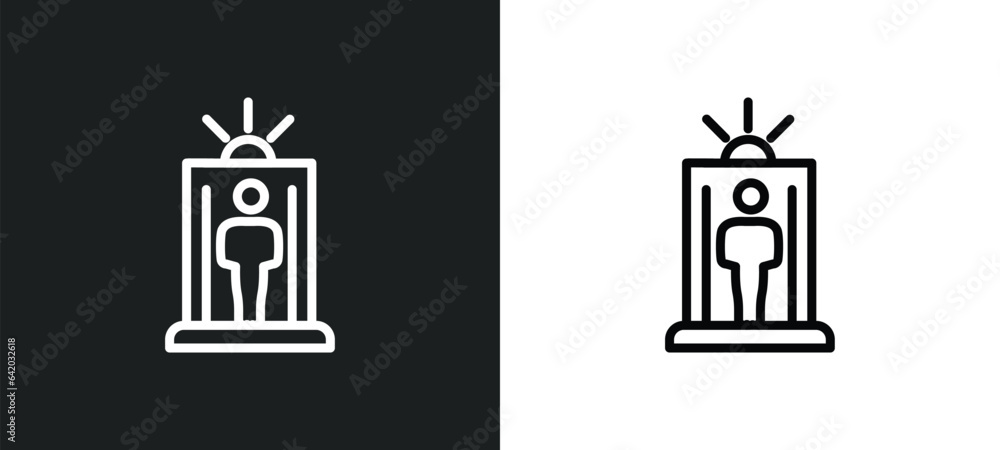 Poster solarium icon isolated in white and black colors. solarium outline vector icon from general collecti