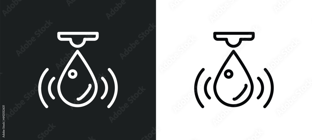 Poster water sensor icon isolated in white and black colors. water sensor outline vector icon from general 