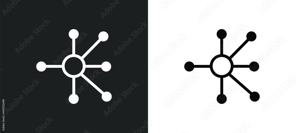 Poster advertising networks icon isolated in white and black colors. advertising networks outline vector ic