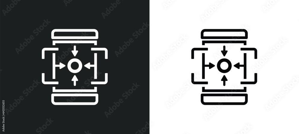 Poster ar game icon isolated in white and black colors. ar game outline vector icon from general collection