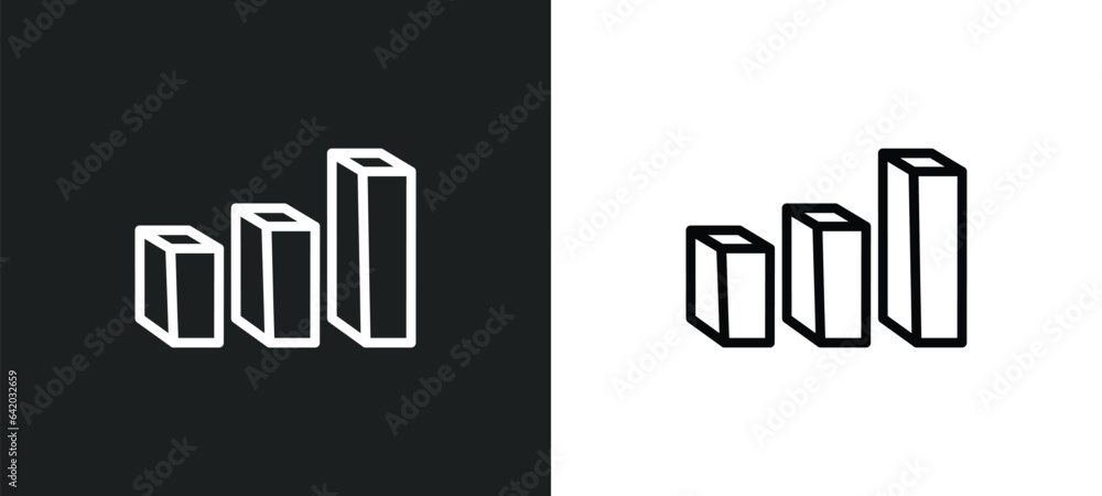 Aufkleber ar graph icon isolated in white and black colors. ar graph outline vector icon from general collecti