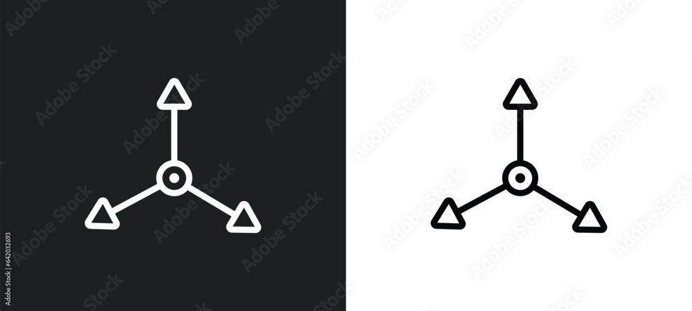Poster coordinate icon isolated in white and black colors. coordinate outline vector icon from general coll