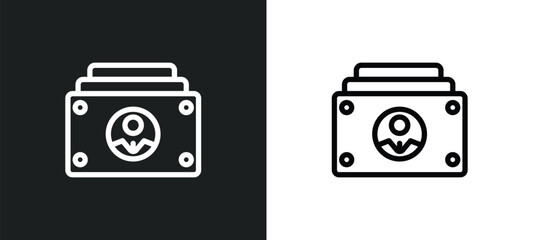 profile list icon isolated in white and black colors. profile list outline vector icon from general collection for web, mobile apps and ui.