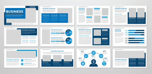 set of corporate presentation template design with minimalist concept and modern layout use for annual report and business profile