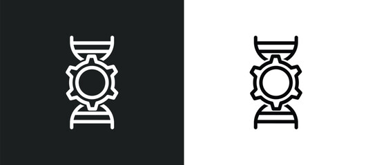 bioengineering icon isolated in white and black colors. bioengineering outline vector icon from general collection for web, mobile apps and ui.