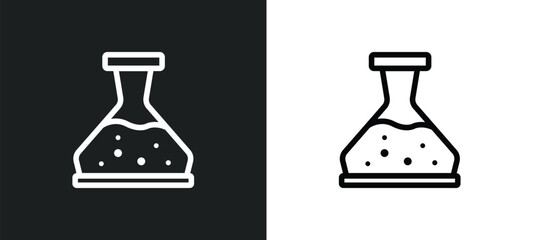 chemical lab icon isolated in white and black colors. chemical lab outline vector icon from general collection for web, mobile apps and ui.