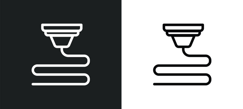 3d printing icon isolated in white and black colors. 3d printing outline vector icon from general collection for web, mobile apps and ui.