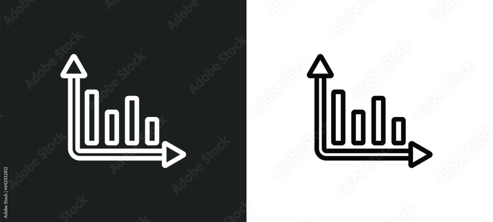 Poster info chart icon isolated in white and black colors. info chart outline vector icon from general coll