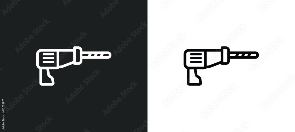Poster perforator icon isolated in white and black colors. perforator outline vector icon from general coll