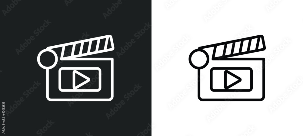 Poster fragments icon isolated in white and black colors. fragments outline vector icon from general collec