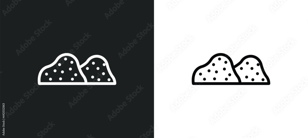 Poster sand icon isolated in white and black colors. sand outline vector icon from general collection for w