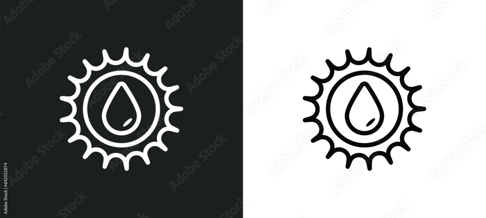 Poster save water badge icon isolated in white and black colors. save water badge outline vector icon from 