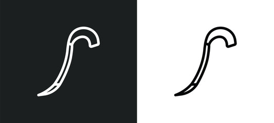 nail puller icon isolated in white and black colors. nail puller outline vector icon from general collection for web, mobile apps and ui.