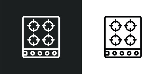 hob icon isolated in white and black colors. hob outline vector icon from general collection for web, mobile apps and ui.