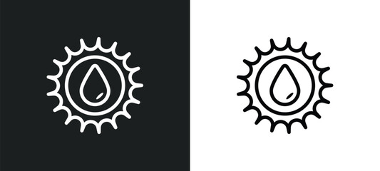 save water badge icon isolated in white and black colors. save water badge outline vector icon from general collection for web, mobile apps and ui.