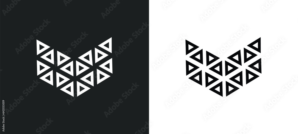 Poster polygonal wings icon isolated in white and black colors. polygonal wings outline vector icon from ge