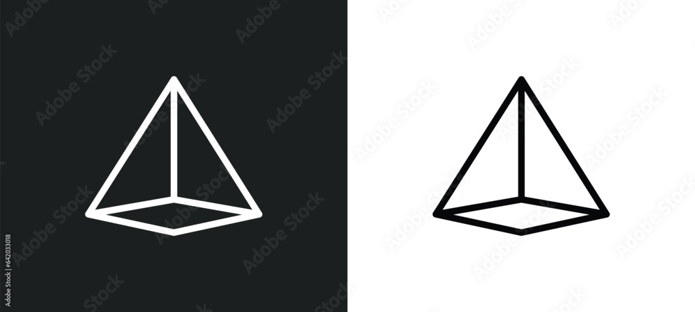 Aufkleber prism icon isolated in white and black colors. prism outline vector icon from geometry collection fo