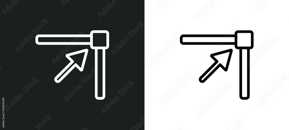 Poster edit corner icon isolated in white and black colors. edit corner outline vector icon from geometric 