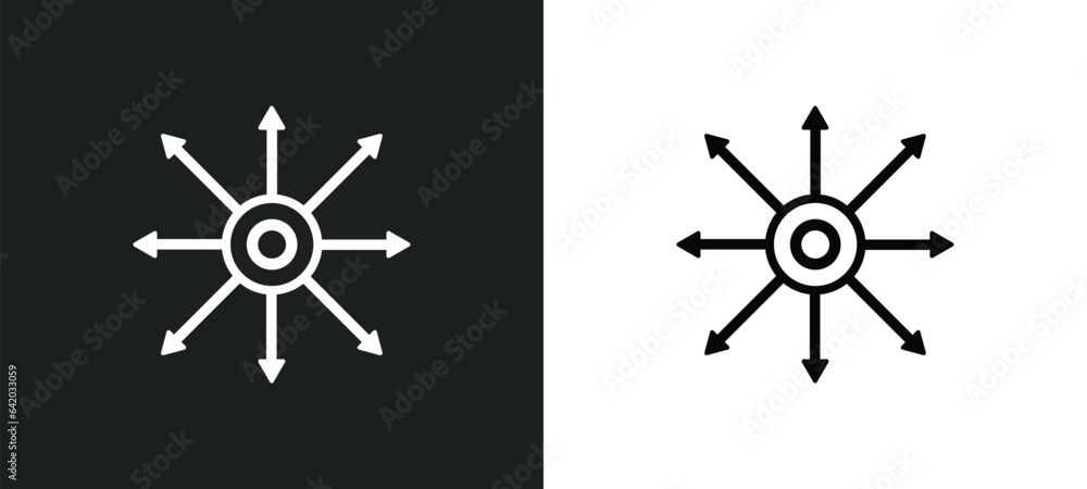 Poster dimension icon isolated in white and black colors. dimension outline vector icon from geometry colle