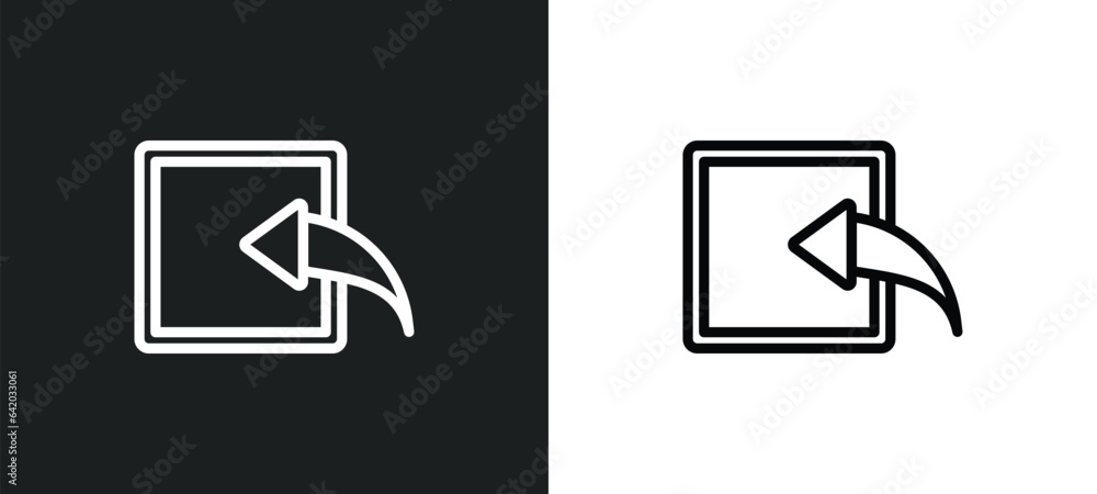 Poster import icon isolated in white and black colors. import outline vector icon from geometry collection 