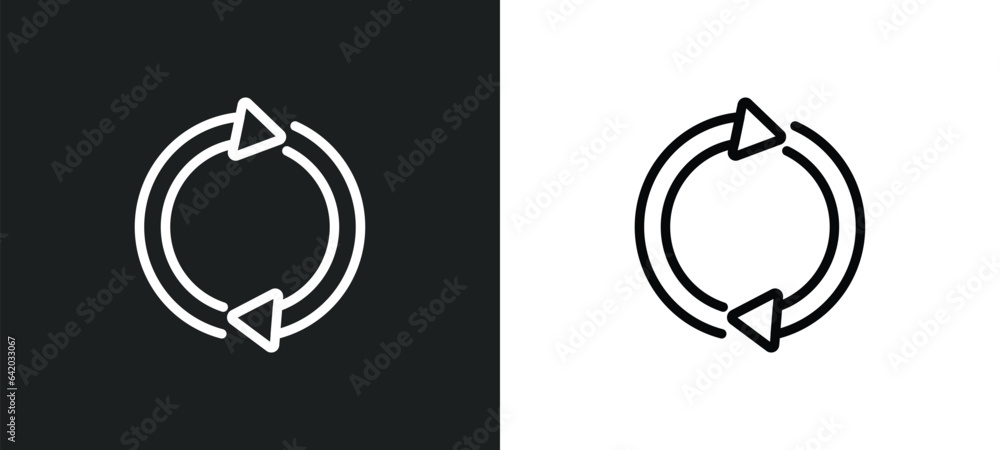 Poster reverse icon isolated in white and black colors. reverse outline vector icon from geometry collectio