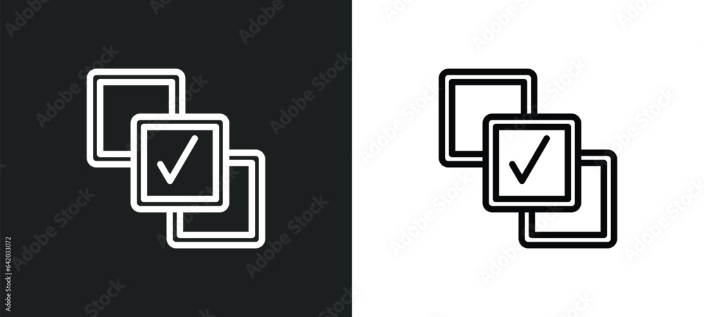 Poster select all icon isolated in white and black colors. select all outline vector icon from geometry col