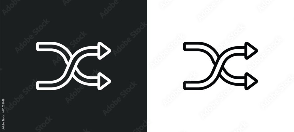 Poster change icon isolated in white and black colors. change outline vector icon from geometry collection 