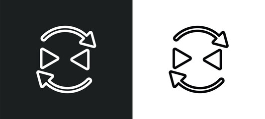 reflection icon isolated in white and black colors. reflection outline vector icon from geometry collection for web, mobile apps and ui.