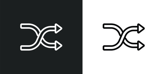 change icon isolated in white and black colors. change outline vector icon from geometry collection for web, mobile apps and ui.