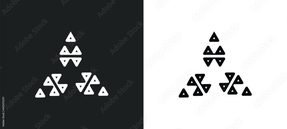 Poster polygonal windmill icon isolated in white and black colors. polygonal windmill outline vector icon f