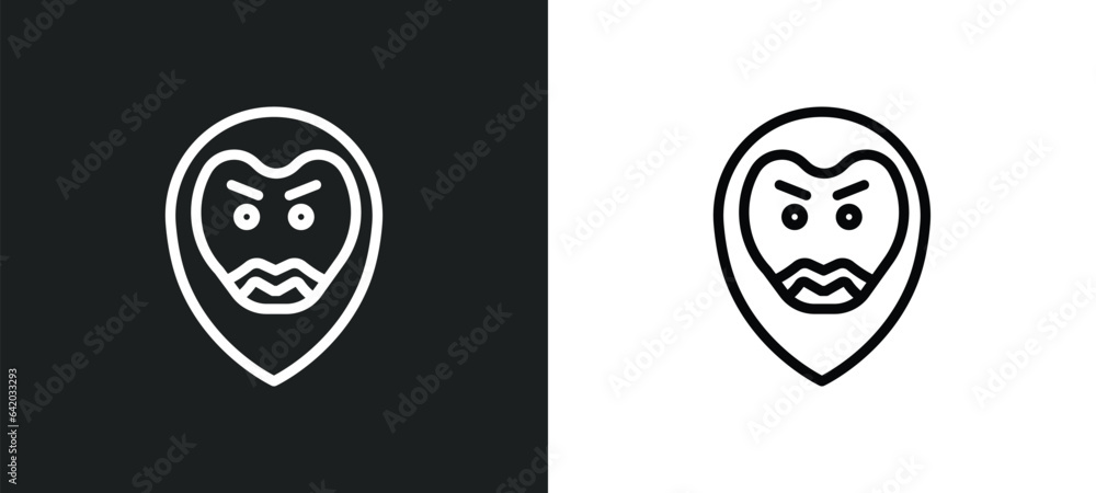 Aufkleber aristotle icon isolated in white and black colors. aristotle outline vector icon from greece collect