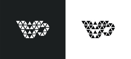 polygonal coffee cup icon isolated in white and black colors. polygonal coffee cup outline vector icon from geometry collection for web, mobile apps and ui.